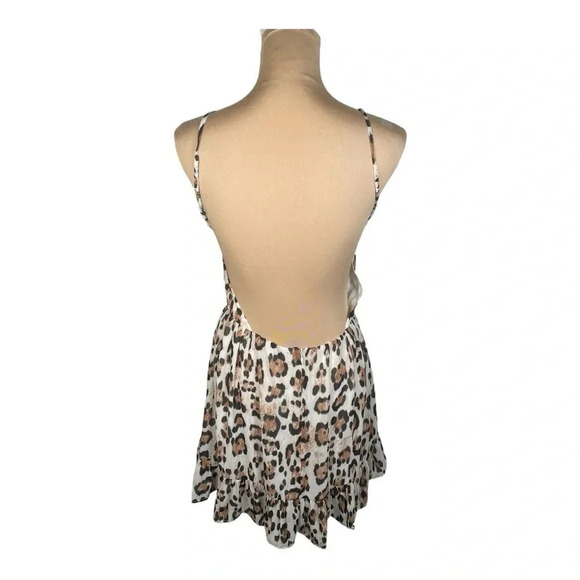 Blue Life Dylan Leopard Animal Print Backless MINI Dress Size Small NWT - Picture 4 of 9
